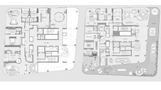Планировка квартиры 5 спален в ЖК OCEANO № 11016